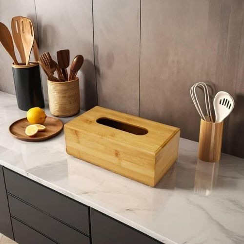 Wooden Tissue Holder- Bamboo Tissue Holder Box