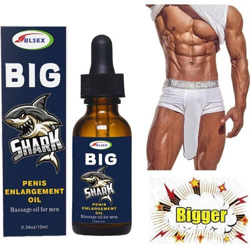 No Side Effect BIG XXXL SHARK LARGE SIZE PENIS 100% Natural Pure Penis Enlargement Oil for Men's Long-Lasting XXL BIG Penis Enlargement Thickening Cream – Fast Rapid Growth Results in Just 3 Days Permanent Long Fat Penis Oil