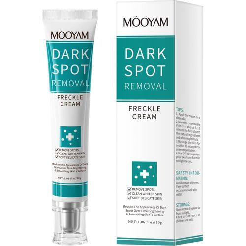 Dark Spot Remover Freckle Cream Face Whiteni*g, Anti-Blemish, Acne Scar & Pigmentation Removal, Skin Brightening & Smoothing Cream 30g - Removes Spots, Soft Smooth Skin Texture For all Skin Types, FAST ACTION DARK SPOT CREAM
