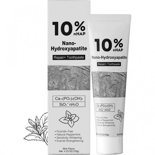 10% Nano Hydroxyapatite Toothpaste Recovery and Protection Formula – Advanced Enamel Repair Toothpaste for Sensitive Teeth, Anti-Cavity Protection, Fresh Breath, Fluoride-Free Oral Care for Daily Use
