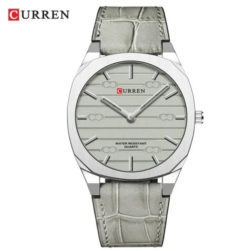 Grey Leather Grey Dial Watch