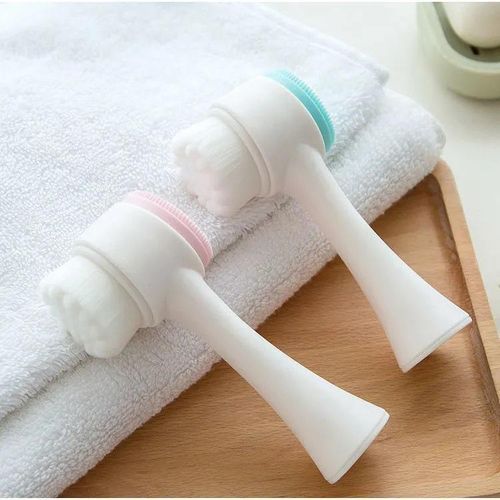 2pcs Manual Silicone Facial Cleaning Brush Ideal for Deep Pore Cleansing,Face Massage
