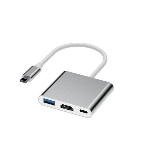 USB-C to 4K HDMI 3-in-1 Adapter – PD Charging & USB 3.0