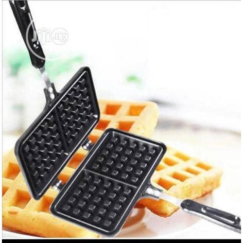 Non-Stick Manual Double Sided Waffle Maker Mold Pan