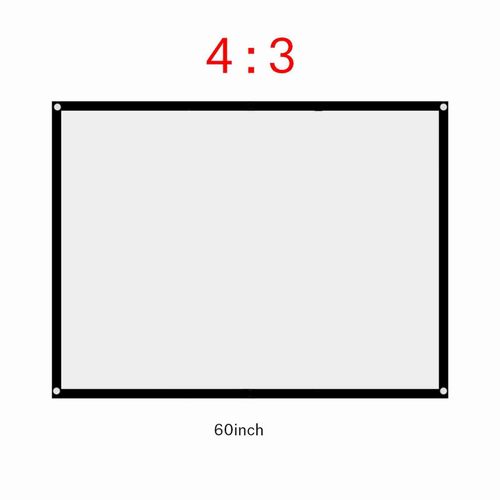 60in Portable and Thin Projection Screen, Home Theater Projector Screen for Indoor and Outdoor High-definition Movies, Various Specifications