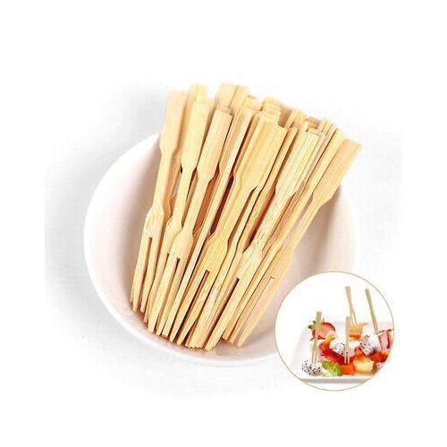 50pcs Multi Purpose Wooden Fruits Pick FORKS