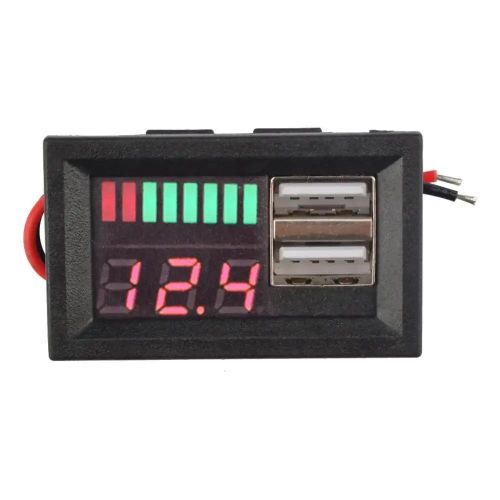 4S Li-ion Lithium Iron Phosphate Lead-Acid Power Display Board 12V Dual USB Output Voltage Meter Power Capacity Indicator Detect
