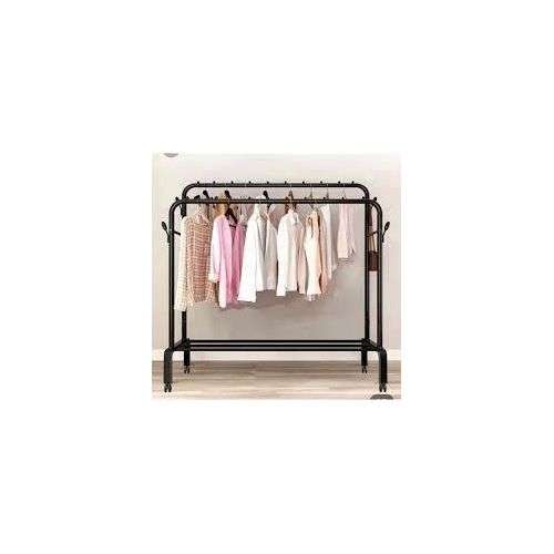 Multi-Functional 35kg Double Rod Clothes Hanger, Garment Rack, Drying Rack, with Shoe Rack and Hat Hook