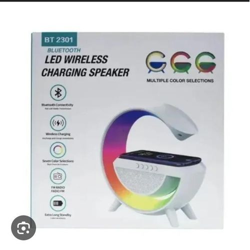 G-Lamp Bluetooth Speaker With Wireless Phone Charger And RGB Colorful Led Light Display