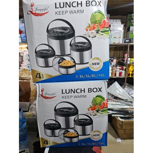 4 IN 1 STAINLESS STEEL THERMAL LUNCH BOX SET