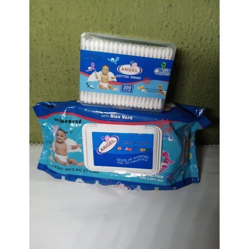 125piecs Baby Wipes + 200pcs Cutting Buds"Baby & Self Care