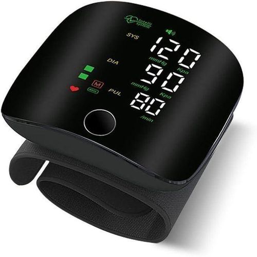 Newly Improved Digital BP Machine Electronic Wrist Type Touch LCD Screen+Voice Function +Rechargeable Cords+Portable Wrist Strap Blood Monitor Pressure Machine