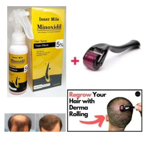 Minoxidil 5% Biotin & Ginseng Hair Growth Plus DERMA Roller