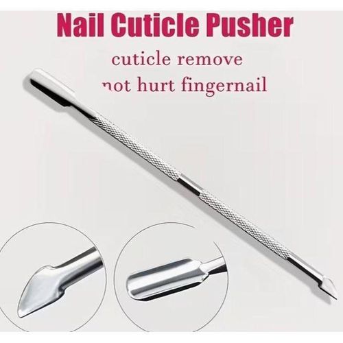 silver nail cuticle pusher manicure and pedicure tools,