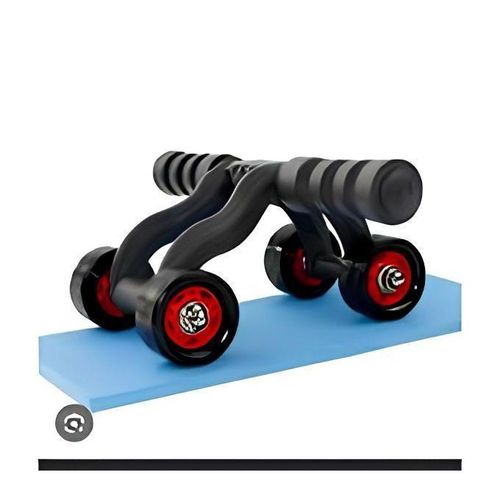 4-Wheel Abdominal Roller with Knee Support High-Performance Exercise