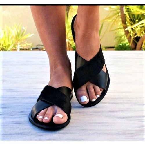 X-Curve Fashion Slippers- Black