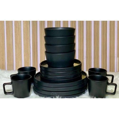 16PCS Dinner Set. Black