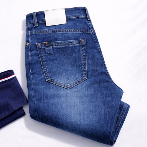 Men’s 2-in-1 Stretch Durable Blue Jeans