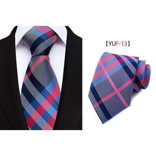 Mens Plaid Pattern Neck Tie Formal Business Tie with Classic Check Design Stylish Multicolor Tie for Office Wedding Party and Special Occasions Durable Soft Fabric Adjustable Length