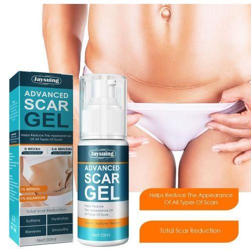 Scar Removal Gel - Effective Stretch Mark, Acnes Spots, Burns and Surgical Scars Cream - Post Skin Repair Gel - Advanced Scar Gel Removal - Scar Removal Result is 3 days