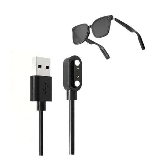 Magnetic Charging Cable GS-Series Smart Glasses, USB Charger Replacement Cord for GS03/GS06/GS07 Bluetooth Glasses / 40 Cm Size (No Power Adapter, 5V/1A Only)