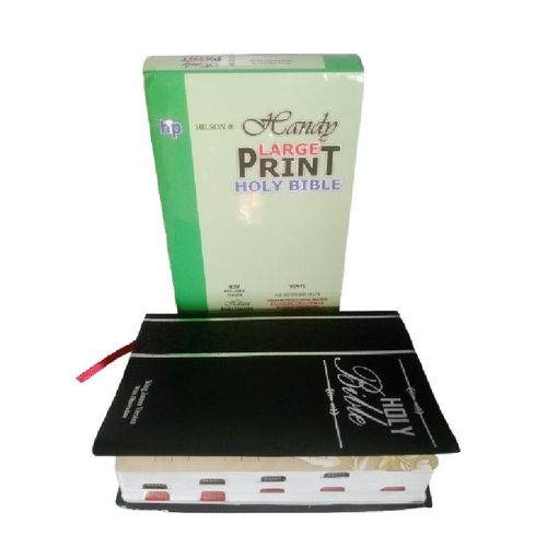 Holy Bible KJV Giant Print Center-Column Reference Bible-Thumb index with 53,000 Cross References, Leathersoft, Red Letter, Comfort Print