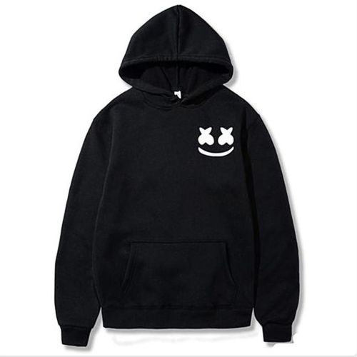 Marshmello printed hoodie black