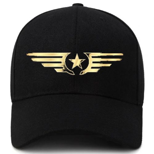 Wing Star Designer Baseball/Face Cap - Black