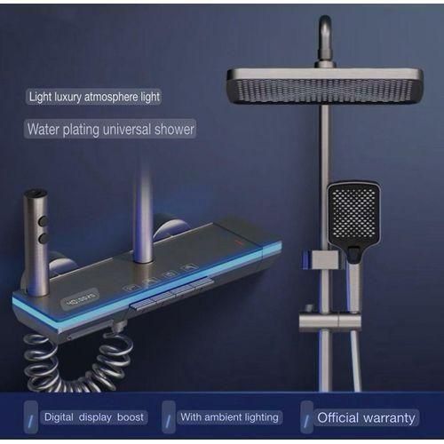 High Pressure Rain Shower Head with LED, Magnetic Handheld Shower Heads, Spray Setting, Detachable Showerheads