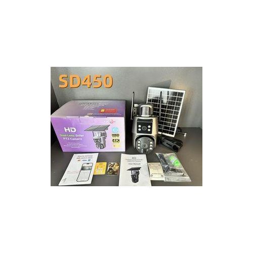 4K UBox 4G Dual Lens Solar Powered Cctv Camera