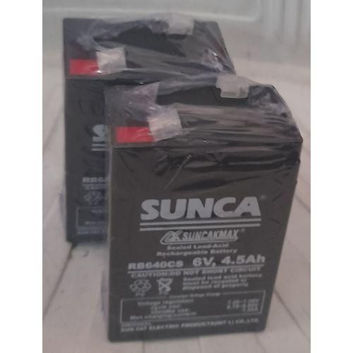 Sunca Rechargeable battery6V 4.5ah X 2pieces