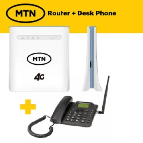 MTN4G LTE Router With 30 Gig Data Sim + Free Desk Phone