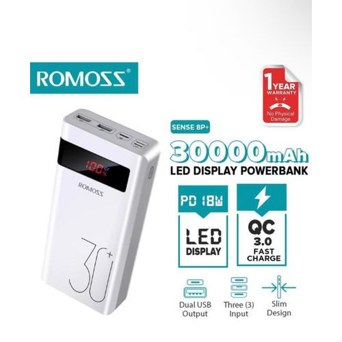 Sense8P+30000mAh Power Bank, PD 22.5W USB C Fast Charging LED Display