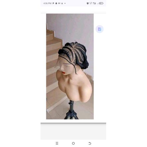 All back braided wig