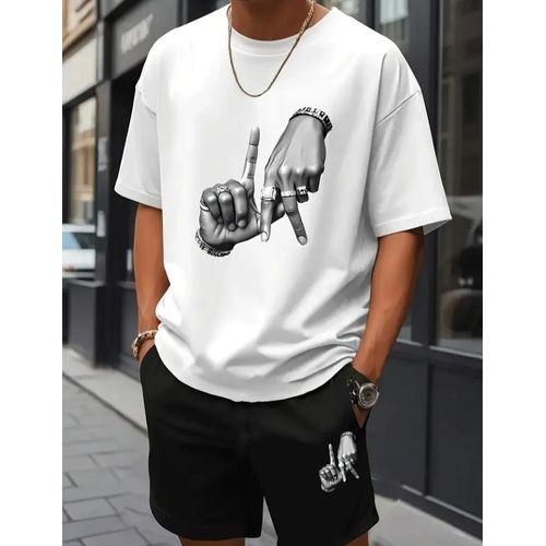 Mens Matching T-Shirt and Shorts Set 2 Piece Summer Short Sleeve Sweatsuits Co Ord Crewneck Shirts Jogging Shorts with Drawstring Athletic Top Bottoms Workout Sets Lapel Activewear Tracksuit