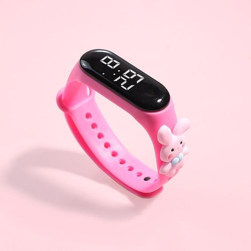 Pink Rabbit Decor LED Kids' Watch