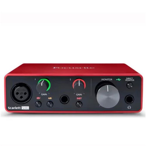 Original Focusrite Scarlett Solo 3rd generation 2 input 2 output USB audio interface sound card professional for recording (3RD GEN)