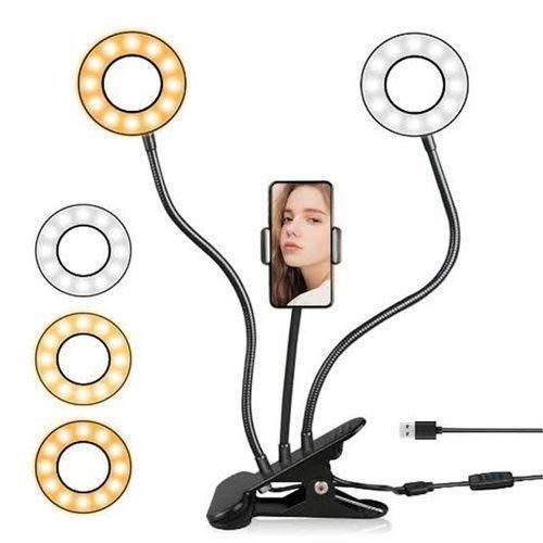Professional LiveStream Double Phone Ringlight Bluetoothg