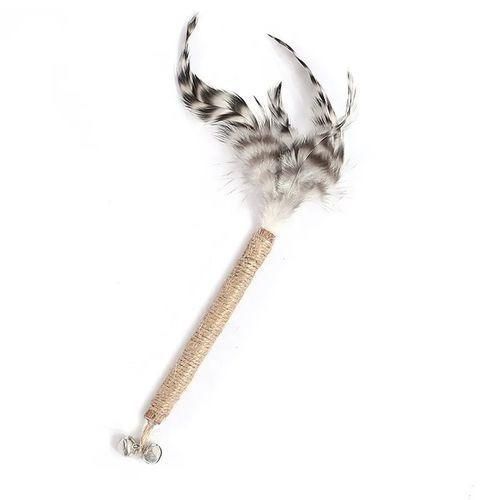 Matatabi Silvervine Burlap Bird Feather Sticks Toy