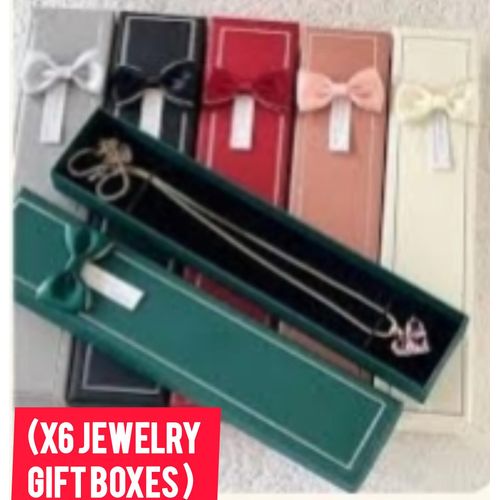 (X6 Pcs) Rectangular Jewelry Boxes - Mixed Colours Mystery Letter Boxes