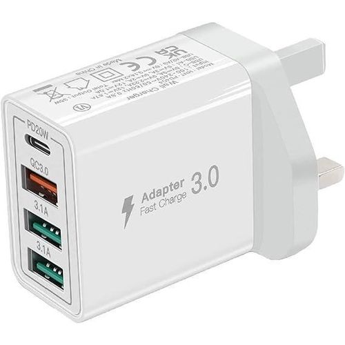 4 Port 5V USB High-Speed Socket UK Type Charger