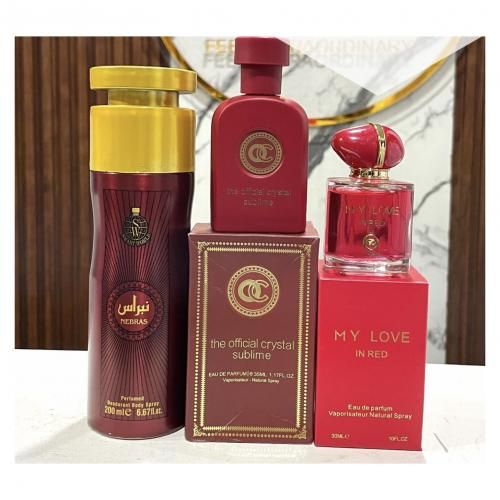 My Love In Red Perfume 30ml And The Official Crystal Sublime 35ml With Body Spray