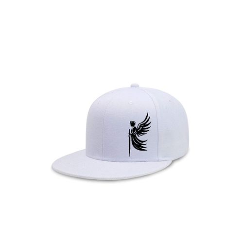 Cute Design Baseball/Face Cap - White