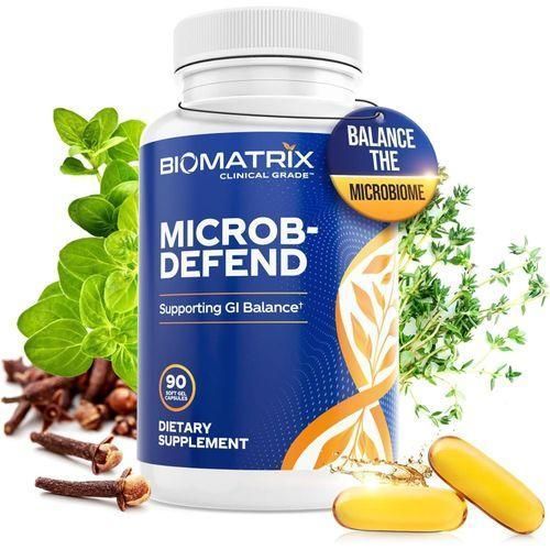 Oil Blend of Thyme, Oregano, Clove, Digestive Supplement for Men and Women, GI Repair Softgels,Microb-Defend (90 Capsules)
