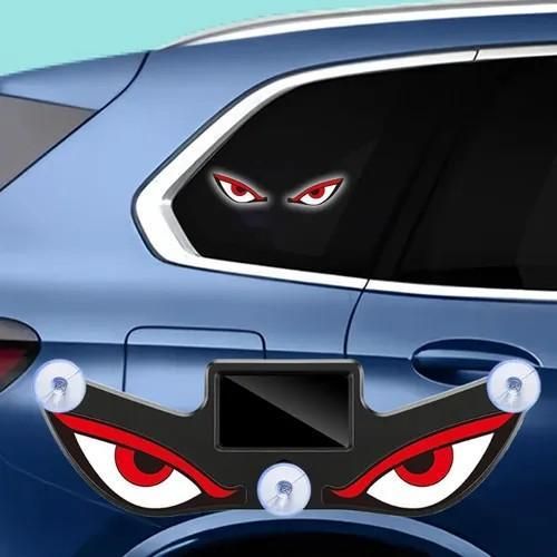 Waterproof Dynamic Solar-Powered Car Eyes with USB Port and Glass Sticker