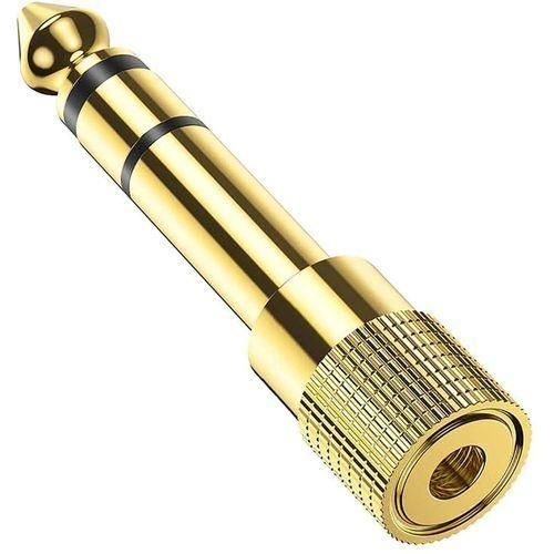 6.35mm Stereo Male Plug To 3.5mm Female Jack Audio Mic Adapter