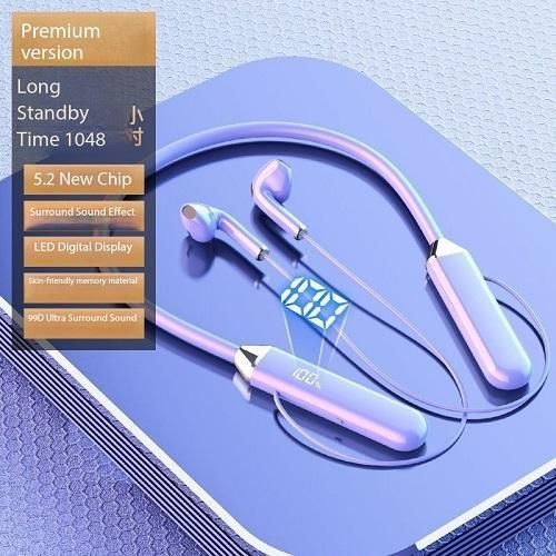 Necklace headphones Lite Call Wireless Bluetooth Headphones 30Hr Playtime Lightweight and portable