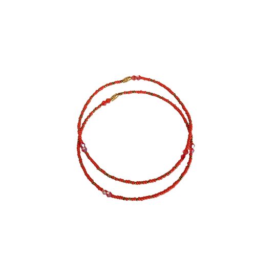 Beaded Anklets for Women – Stylish Colorful Ankle Beads, Boho Jewellery (2PCs)