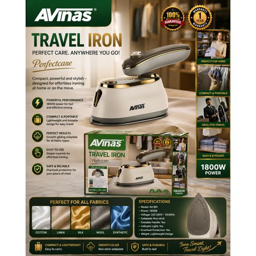 AVINAS AV-801 1800W Portable Travel Iron