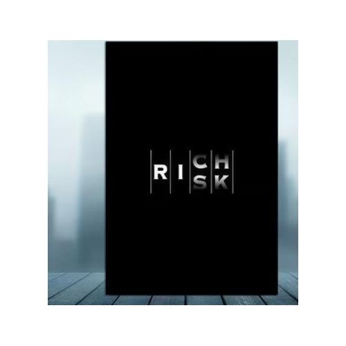 Premium Frameless Canvas Wall Art - Black & White RICH / RISK Inspirational Print